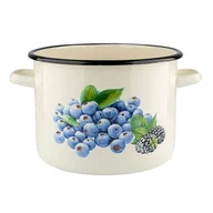 Garnki - Garnek emaliowany prosty BORÓWKA 22 cm 6 l UA - miniaturka - grafika 1