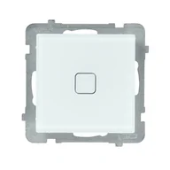 Wyłączniki światła i elektryczne - Ospel Włącznik dotykowy pojedynczy Sonata Tauch z podświetleniem biały - miniaturka - grafika 1