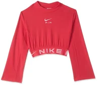 Bluzy damskie - Nike FD2966-648 G NSW AIR LS TOP Mixed MTRL Bluza Girl's LT Fusion RED/MED Soft PINK, rozmiar XS - miniaturka - grafika 1