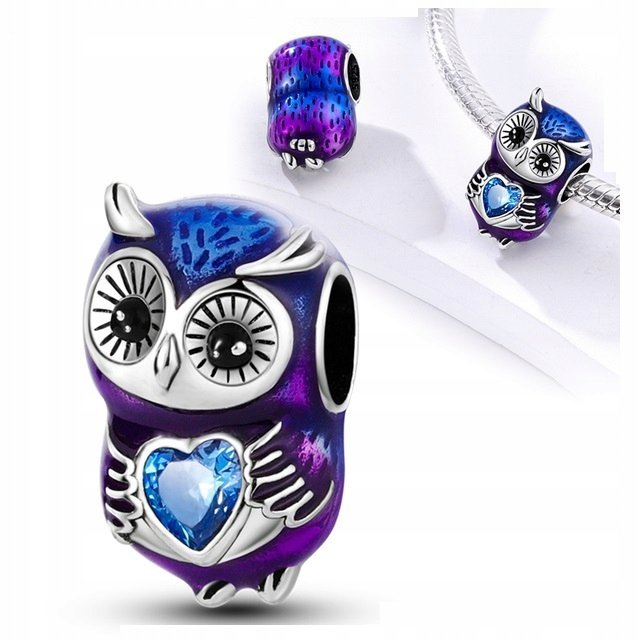 Charms do bransolet SOWA SÓWKA srebro C357