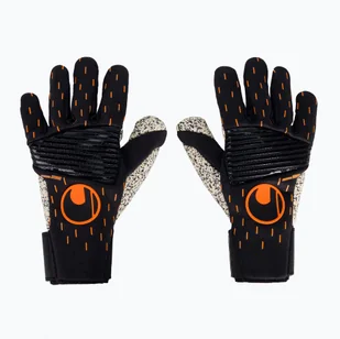 Rękawice bramkarskie uhlsport Speed Contact Supergrip+ Reflex czarno-białe 101125901 9 - Piłka nożna - miniaturka - grafika 1