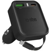 Ładowarki samochodowe - Ładowarka samochodowa SBS TECRRETPD65W Ultra Fast 65W Czarny - miniaturka - grafika 1