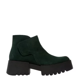 Botki damskie - Botki Fly London ENDO 006 Green Forest Oil Suede P145006002 - grafika 1