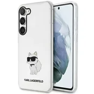 Etui i futerały do telefonów - Etui ochronne na telefon Karl Lagerfeld KLHCS23MHNCHTCT do Samsung Galaxy S23+ Plus S916 transparent hardcase Ikonik Choupette - miniaturka - grafika 1