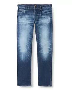Spodenki męskie - BOSS Męskie spodnie jeansowe Delaware Bc-l-c, Medium Blue425, 36W / 34L - grafika 1
