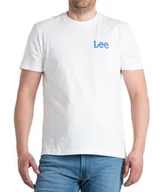 Koszulki męskie - LEE MEDIUM WOBBLY TEE MĘSKI T-SHIRT KOSZULKA LOGO NADRUK BRIGHT WHITE LL04FQLJ 112331451 - Lee - miniaturka - grafika 1