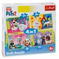Puzzle - Trefl Puzzle 4w1 Sekretne życie zwierząt - miniaturka - grafika 1