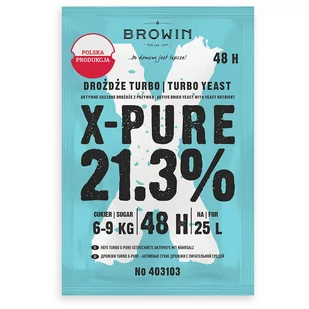 DROŻDŻE GORZELNICZE X-PURE 48 21,3% 48H - Domowy wyrób alkoholu - miniaturka - grafika 1