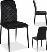 Krzesełka i taborety dla dzieci - Leobert Krzesło MAVERIK VELVET czarne - miniaturka - grafika 1