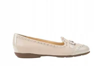 Baleriny - GEOX BALERINY SKÓRZANE WSUWANE BEŻOWE 35 ŻNL - miniaturka - grafika 1