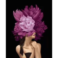 Malowanie po numerach - Twoje Hobby Malowanie po numerach czarne płótno - Kobieta... - miniaturka - grafika 1