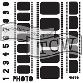 Scrapbooking - Szablon, taśmy filmowe, 15,2 cm - miniaturka - grafika 1