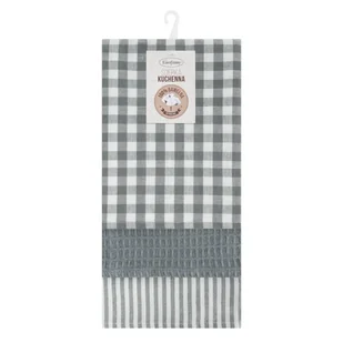 Komplet 3 ścierek LUCY 50x70 srebrne - Ściereczki, gąbki, czyściki - miniaturka - grafika 1