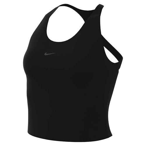 Nike Universa damski biustonosz ze średnim wsparciem, wyściełany, sportowy biustonosz (czarny/antracytowy/ciemnoszary)