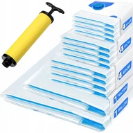 Pokrowce na ubrania - WORKI PRÓŻNIOWE TORBY NA UBRANIA ZESTAW 14szt -5 ROZMIARÓW- +POMPKA - miniaturka - grafika 1