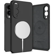 Etui i futerały do telefonów - Etui TECH-PROTECT Liquid Silicone MagSafe do Samsung Galaxy S25 Edge Czarny - miniaturka - grafika 1