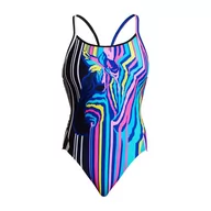 Stroje kąpielowe - FUNKITA Strój kąpielowy damski jednoczęściowy DIAMOND BACK ONE PIECE zorse code - miniaturka - grafika 1