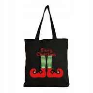 Torby i wózki na zakupy - Eko Torba na ramię Zakupy Shopper Torebka Bawełniana ŚWIĄTECZNA Mikołajki 4 - miniaturka - grafika 1
