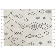 Dywany - Dywan bawełniany 160 x 230 cm biało-czarny KEBIR - miniaturka - grafika 1