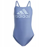 Stroje kąpielowe - Kostium kąpielowy damski adidas Big Logo niebieski IA3192 48 - miniaturka - grafika 1