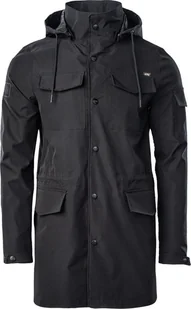 Męska kurtka płaszcz z kapturem wodoszczelna przejściowa Magnum Ursus czarna rozmiar S - Płaszcze damskie - miniaturka - grafika 1