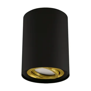 Plafon na sufit Hary 04240 Ideus tubka cylinder do jadalni czarny złoty - Lampy sufitowe - miniaturka - grafika 1