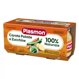 PLASMON OBIADEK MARCHEWKA ZIEMNIAKI CUKINIA 2X80G - Dania dla dzieci - miniaturka - grafika 1