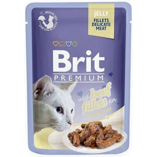 Brit Premium Kot Premium with Beef Fillets for Adult Cats JELLY 85g - Mokra karma dla kotów - miniaturka - grafika 1