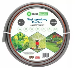 WĄŻ OGRODOWY 1/2” 50m PRO FLEX BEST GARDEN - Węże ogrodowe i zraszacze - miniaturka - grafika 1