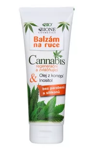 Bione Cosmetics Cannabis mleczko rąk regenerująco-nawilżające 205 ml - Kremy i maski do rąk - miniaturka - grafika 1