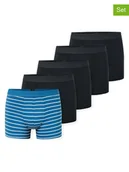 Majtki męskie - Schiesser Bokserki (5 par) w kolorze niebiesko-czarnym - miniaturka - grafika 1