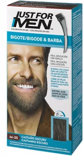 Farba kremowa bez utleniacza Just For Men Mostache And Beard Dark Brown 28.4 g (8413853422028) - Farby do włosów i szampony koloryzujące - miniaturka - grafika 1