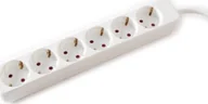 Kable - Kabel zasilający Value VALUE Gniazdo 6-drożne bez przełącznika, białe, 3 m - miniaturka - grafika 1