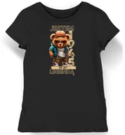 Koszulki i topy damskie - Koszulka damska na 80 urodziny 1945 z misiem jestem legendą czarna XL - miniaturka - grafika 1