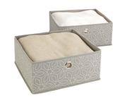 Wieszaki i stojaki - Wenko 64517100 organizer do szuflad Balance  zestaw 2-częściowy, pudełka do przechowywania szuflad, 28 x 13 x 28 cm, kosz w kolorze taupe - miniaturka - grafika 1