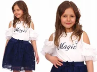 Bluzki damskie - BREEZE Bluzka HISZPANKA Tiulowe RĘKAWKI KOLORY 98 - miniaturka - grafika 1