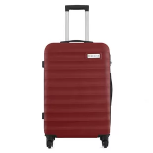 Średnia walizka podróżna w poziome paski 24" - czerwony Semi Line - Walizki - miniaturka - grafika 1