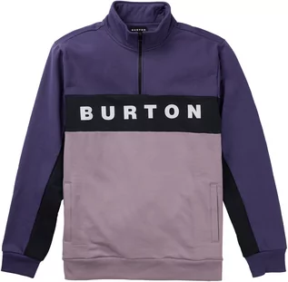 Bluzy męskie - bluza męska BURTON LOWBALL QUARTER-ZIP FLECEE Violet Halo/Elderberry Heather - grafika 1