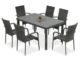 Meble Technorattanowe Fiesta/Venecja 6+1 Dolphin Grey - Meble ogrodowe Meble Technorattanowe Fiesta/Venecja 6+1 Dolphin Grey - Meble ogrodowe - miniaturka - grafika 1