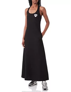 Sukienki - Love Moschino Damska sukienka z długimi ramiączkami, czarna, rozmiar 46, czarny, 46 - grafika 1