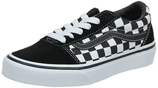Sneakersy damskie - Vans Authentic dziewczęce sneakersy, Czarny Checker Black True White Pvj, 31.5 EU - grafika 1