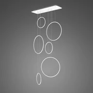 Oprawy, klosze i abażury - Altavola Design: Lampa wisząca Ledowe Okręgi No. 8 - 90 cm in 3k biała (Barwa światła delikatnie ciepła, Kierunek padania światła do wewnątrz, Kolor Biały, Możliwość ściemniania nie) - miniaturka - grafika 1