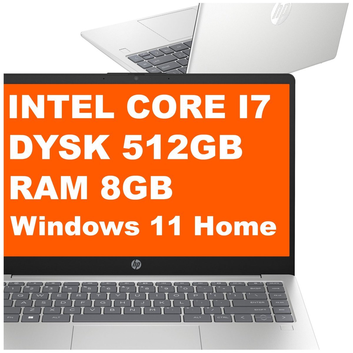 HP 14-ep0021na / C7DX4EA / Core i7 / 8GB / 512GB / Iris Xe / FullHD / Win 11 / Srebrny