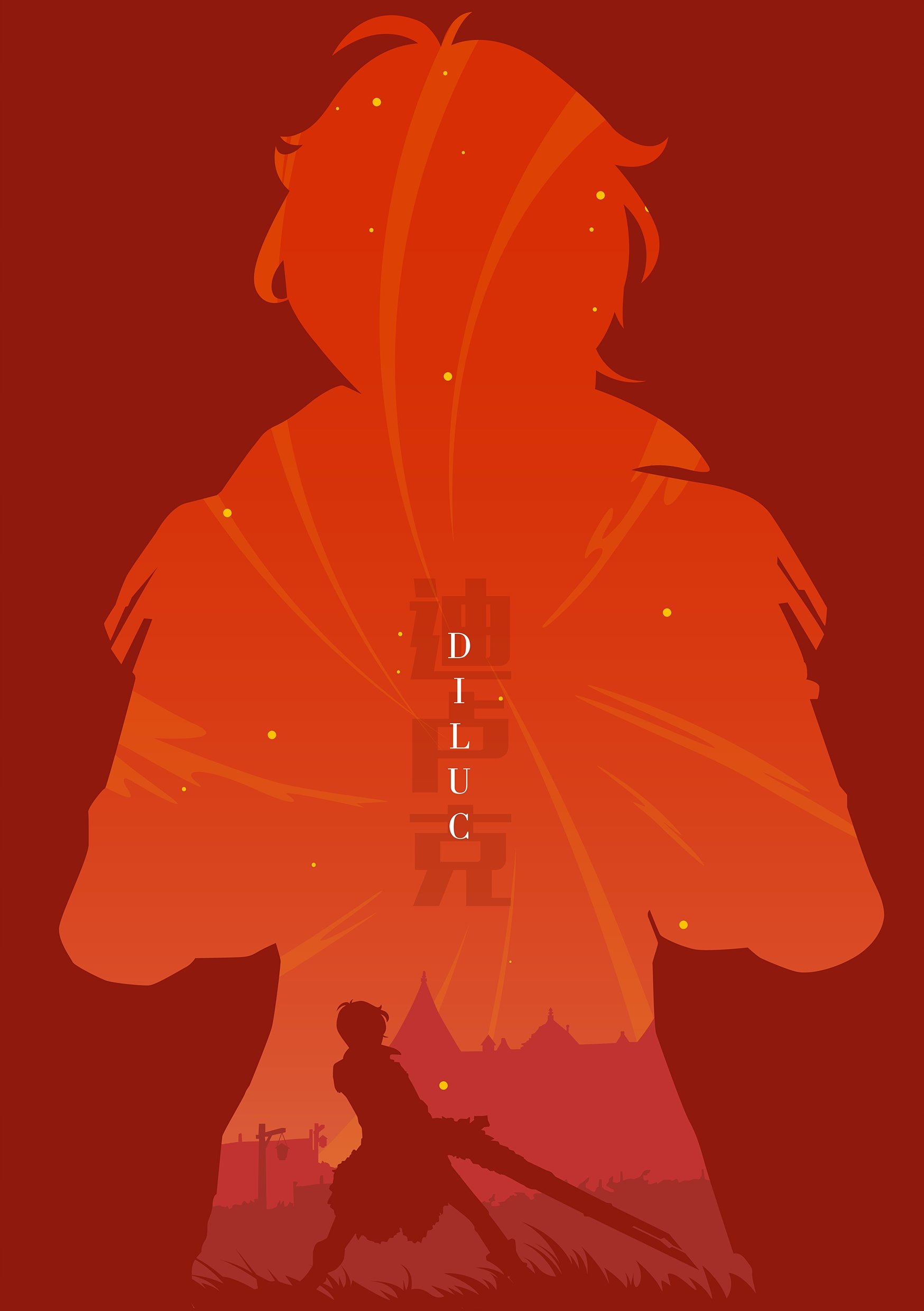 Plakat A1 Genshin Impact Diluc