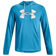 Bluzy sportowe męskie - Męska bluza Under Armour Rival Terry Logo Hoodie Rozmiar: L / Kolor: niebieski - miniaturka - grafika 1