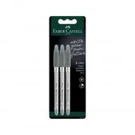 Długopisy - Faber-Castell Długopis k-one 0.7 mm czarny 3 szt. blister - miniaturka - grafika 1