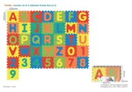 Maty edukacyjne - Mata z 36 Puzzli dla dzieci 10m+ Wyjmowane cyfry litery + Pianka EVA + Składanie figur - miniaturka - grafika 1