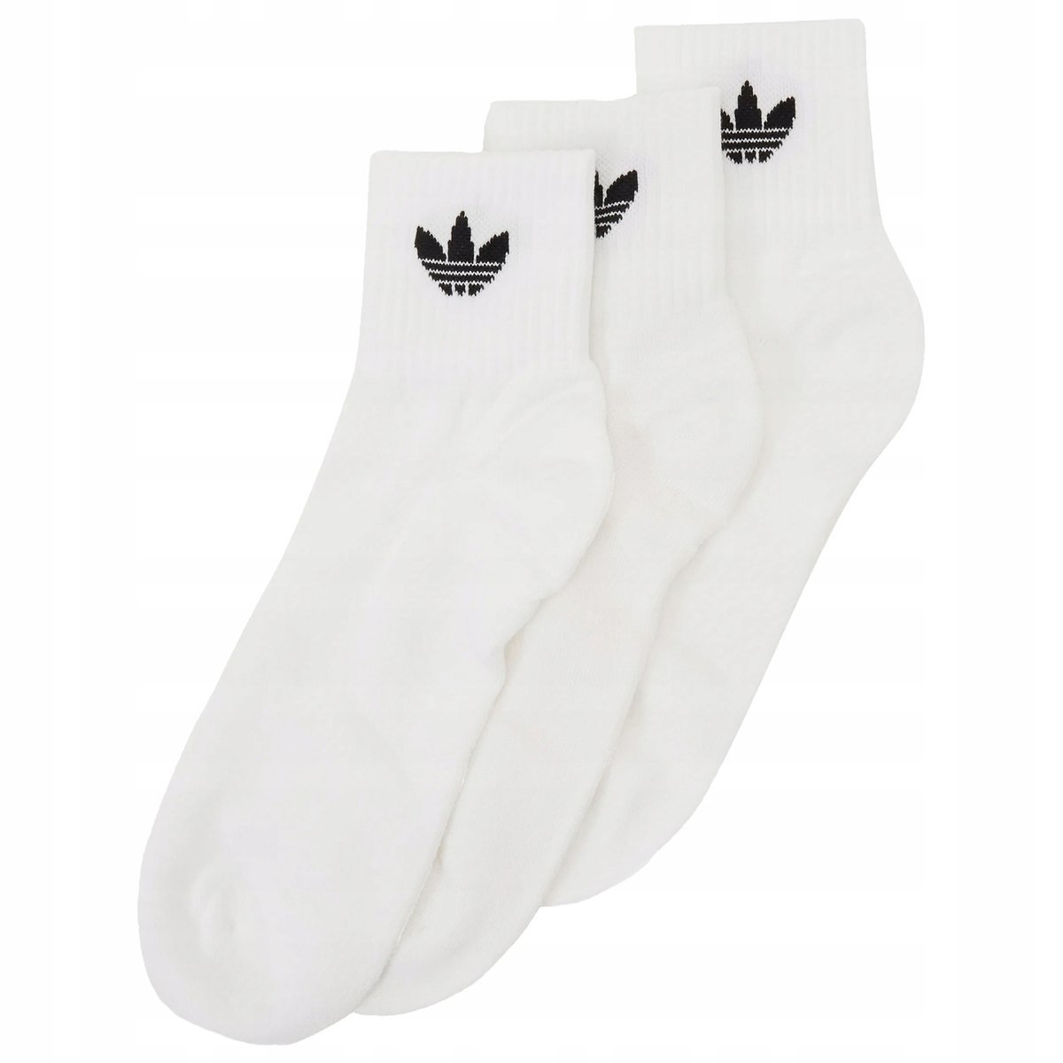 Adidas Białe Męskie Skarpetki za kostkę Sportowe do spodenek 40-42 r.M