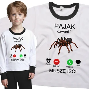 Piżama dziecięca Muszę Iść Pająk Dzwoni Tarantula Ptasznik Pająki 110/116 - VoloDonum - Piżamy dla dziewczynek Piżama dziecięca Muszę Iść Pająk Dzwoni Tarantula Ptasznik Pająki 110/116 - VoloDonum - Piżamy dla dziewczynek - miniaturka - grafika 1