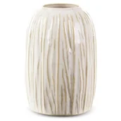 Wazony i flakony - Wazon EUROFIRANY Liza 15 x 22 cm Kremowy - miniaturka - grafika 1
